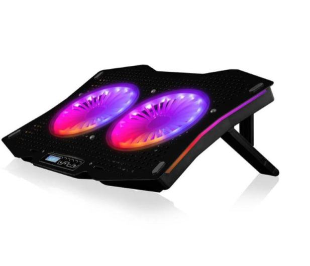 MODECOM MC-CF18 RGB Silent Fan Czarna Podstawka Chłodząca - 665549 - zdjęcie 2